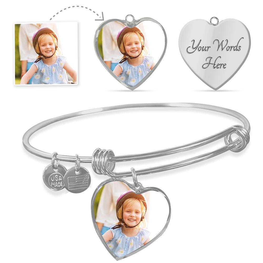 Customizable Luxury Heart Bracelet