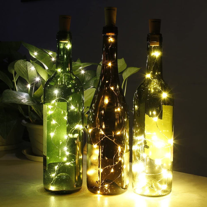 LED Wine Bottle Lights with Cork